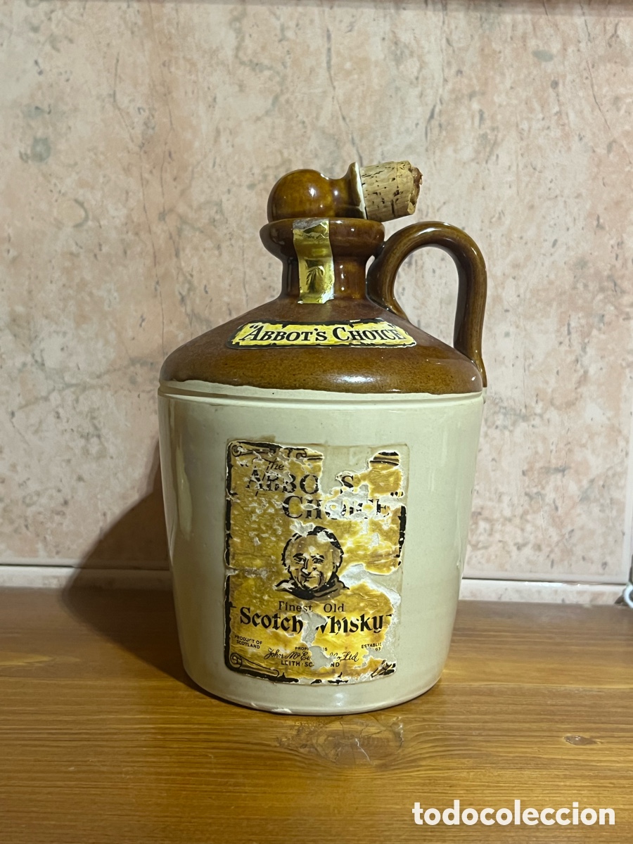 Otras botellas y bebidas antiguas de colecci&oacute;n: JARRA DE CER&Aacute;MICA VINTAGE Abbot's Choice Finest Old Scotch Whisky (h.1970?) Env&iacute;o certificado 8&euro;