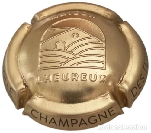 Otras botellas y bebidas antiguas de colecci&oacute;n: Francia Capsule Champagne Cap Champagne plaque muselet Maison Lheureux dor&eacute;e emboss&eacute;e RP956