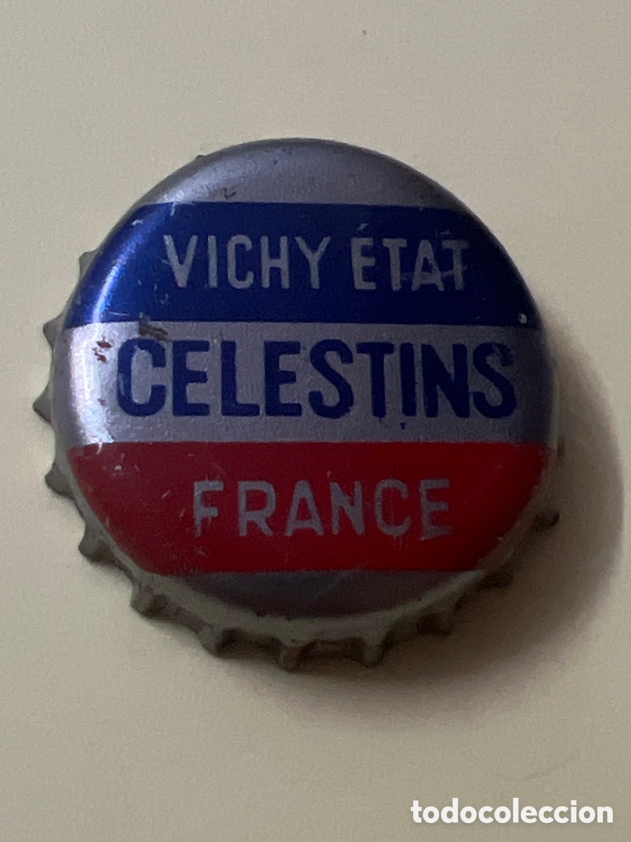 Otras botellas y bebidas antiguas de colecci&oacute;n: T4/X129/A6. CHAPA AGUA - Vichy &Eacute;tat Celestins France - FRANCIA