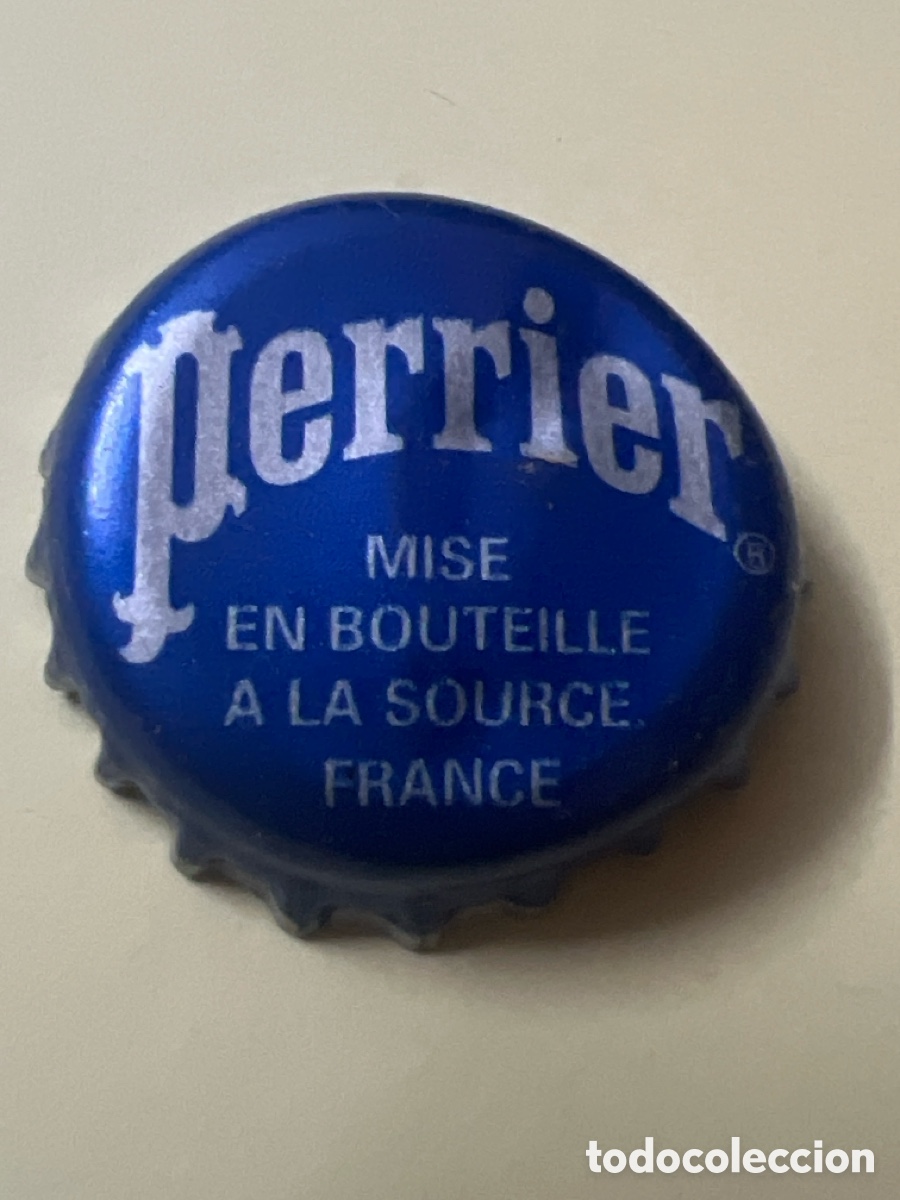 Otras botellas y bebidas antiguas de colecci&oacute;n: T4/X129/B6. CHAPA AGUA - FRANCIA - Perrier Mise en bouteille a la source France
