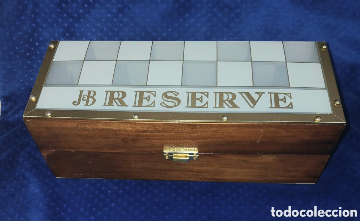 Otras botellas y bebidas antiguas de colecci&oacute;n: Ajedrez de Madera Promocional J&B Reserve - Tablero Plegable Estuche con Piezas Completo a&ntilde;os 90