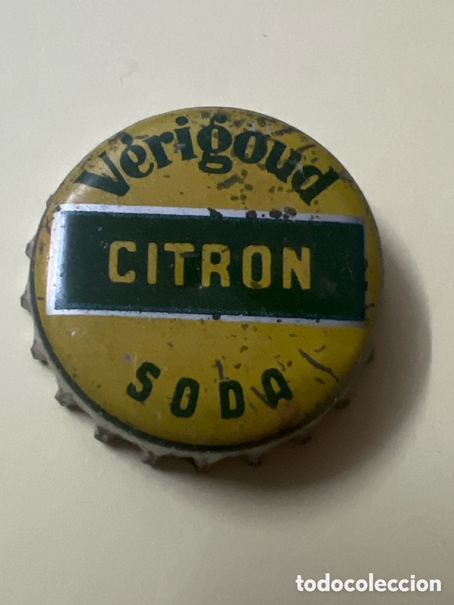 Otras botellas y bebidas antiguas de colecci&oacute;n: T4/X129/E2. CHAPA - SODA RERESCO - V&eacute;rigoud SODA CITRON - FRANCIA