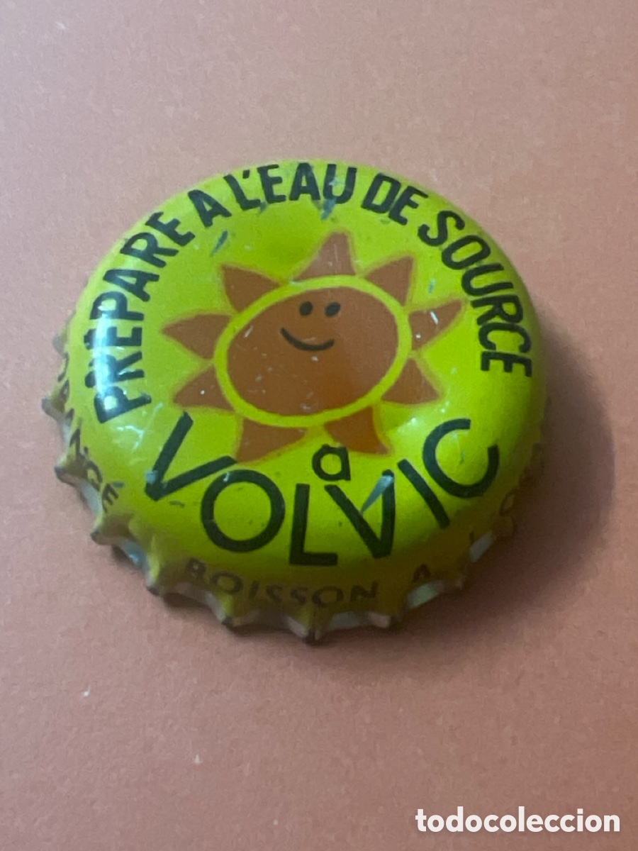Otras botellas y bebidas antiguas de colecci&oacute;n: T4/X128/J3. CHAPA AGUA - FRANCIA - Volvic Pr&eacute;par&eacute; a L' Eau de Source &aacute;