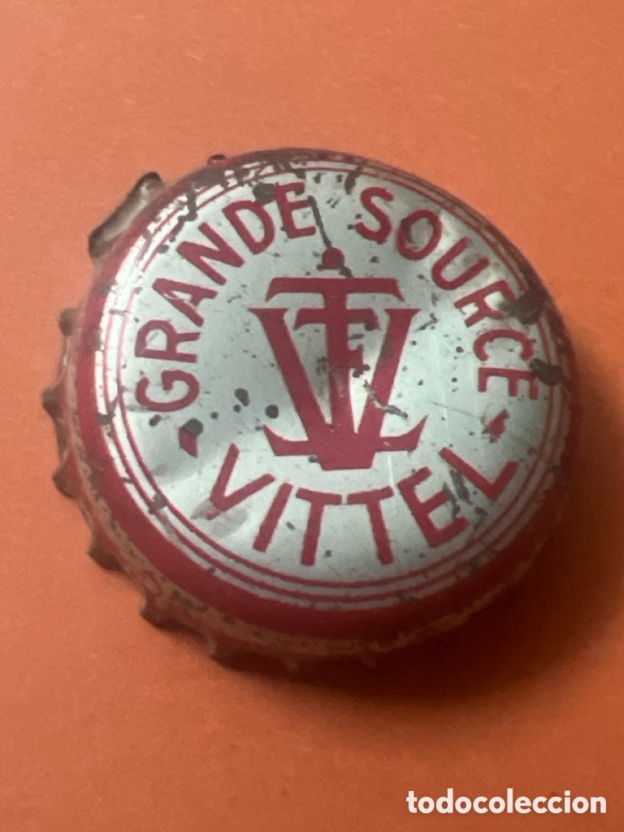 Otras botellas y bebidas antiguas de colecci&oacute;n: T4/X128/K1. CHAPA AGUA - FRANCIA - Vittel Grande Source TV