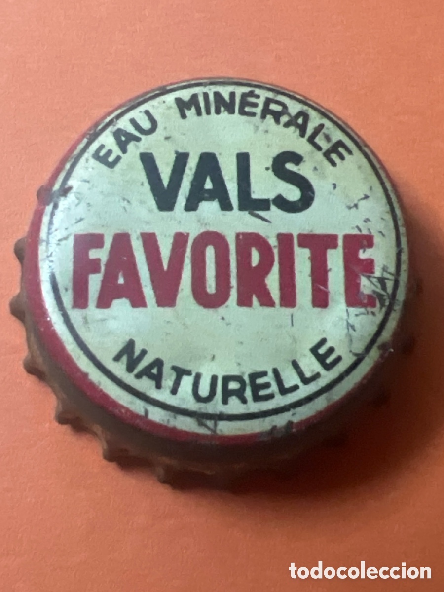 Otras botellas y bebidas antiguas de colecci&oacute;n: T4/X128/K2. CHAPA AGUA - FRANCIA - Vals Favorite Eau Min&eacute;rale Naturelle