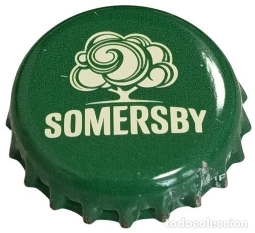 Otras botellas y bebidas antiguas de colecci&oacute;n: Capsule Crown Cap Cidre Somersby verte RP885 tap&oacute;n corona