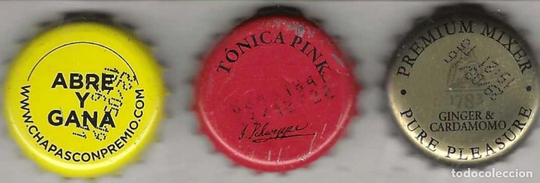 Otras botellas y bebidas antiguas de colecci&oacute;n: Tapones corona variados Schweppes