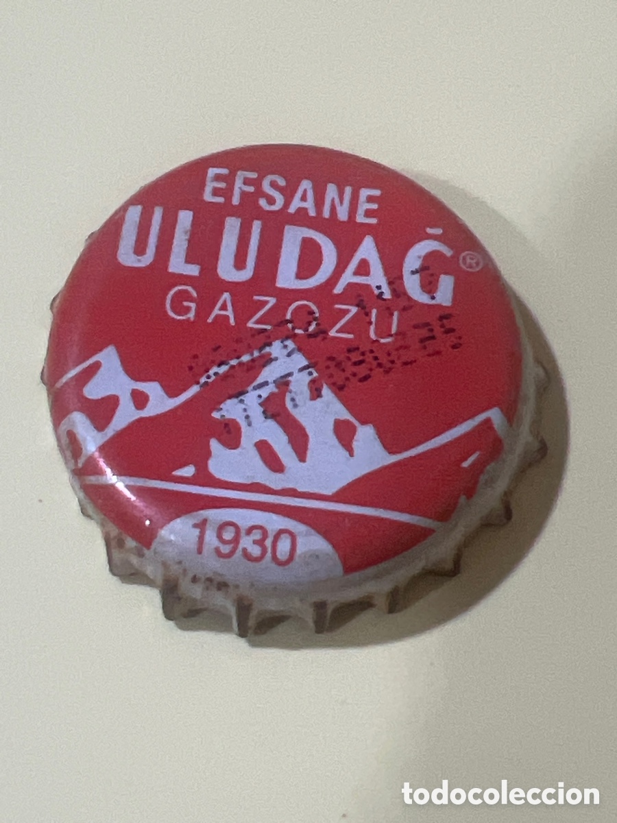 Otras botellas y bebidas antiguas de colecci&oacute;n: T4/X128/N3. CHAPA AGUA - TURQU&Iacute;A -EFSANE ULUDAĞ GAZOZU 1930