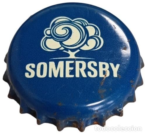 Otras botellas y bebidas antiguas de colecci&oacute;n: Capsule Crown Cap Cidre Somersby bleue RP884