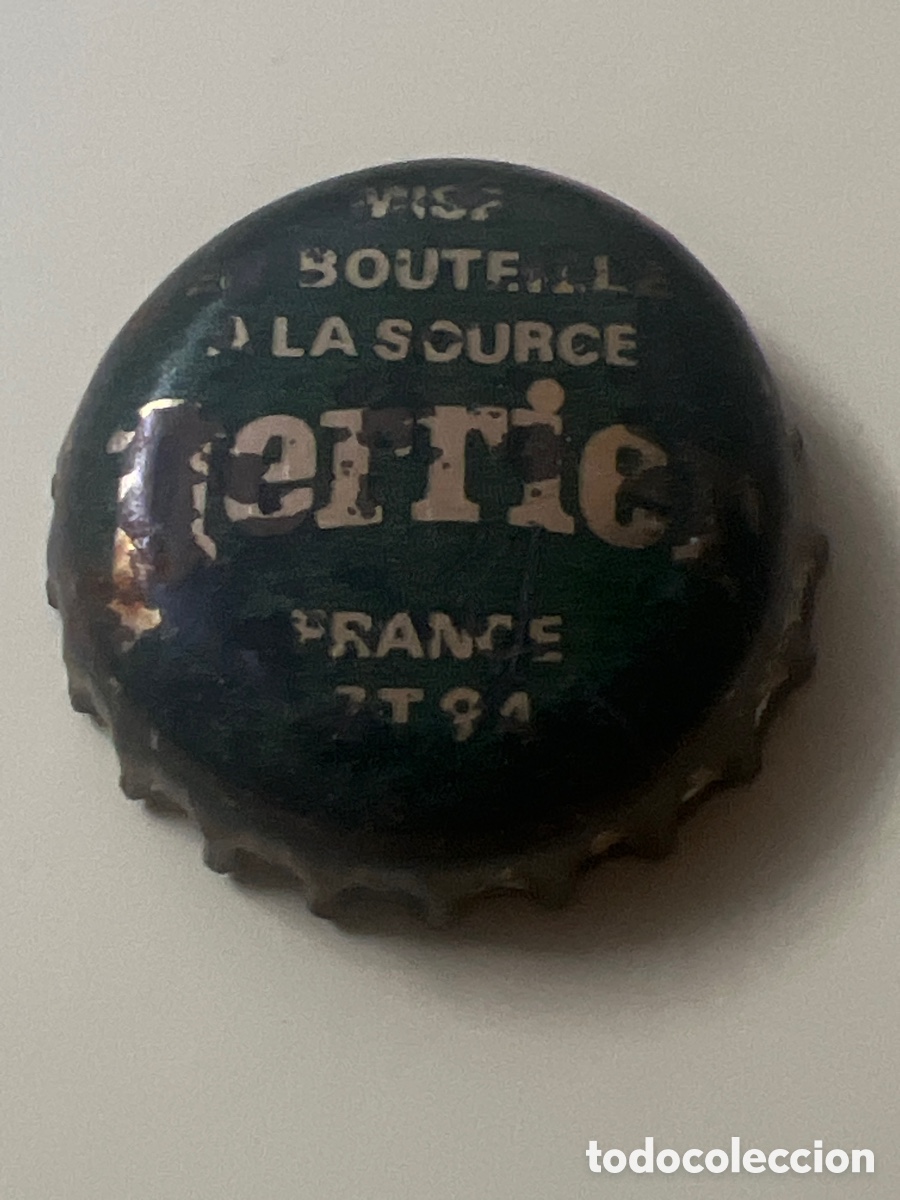 Otras botellas y bebidas antiguas de colecci&oacute;n: T4/X127/K2. CHAPA AGUA - PERRIER - FRANCIA -