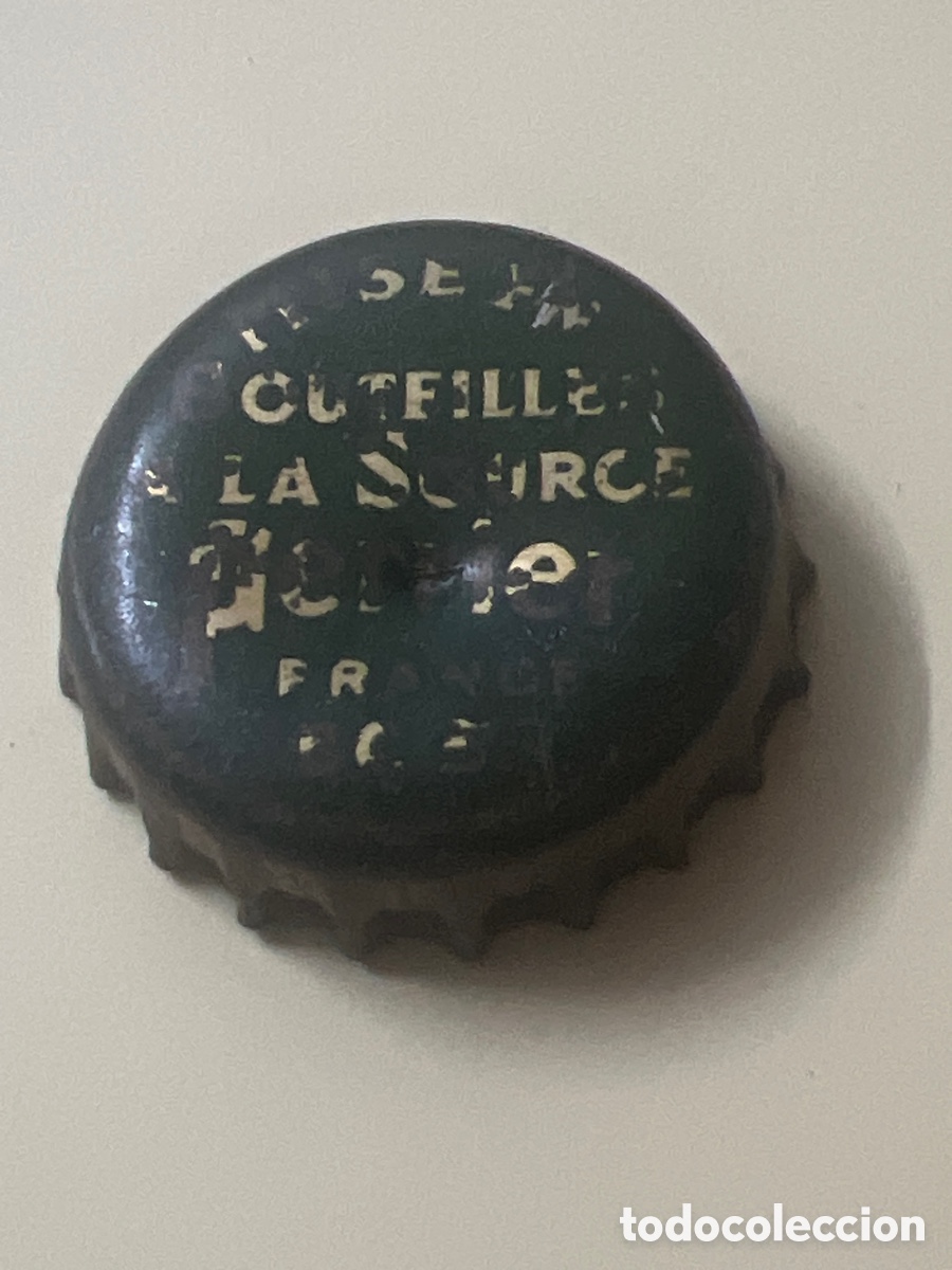 Otras botellas y bebidas antiguas de colecci&oacute;n: T4/X127/K5. CHAPA AGUA - PERRIER - FRANCIA - CON CORCHO