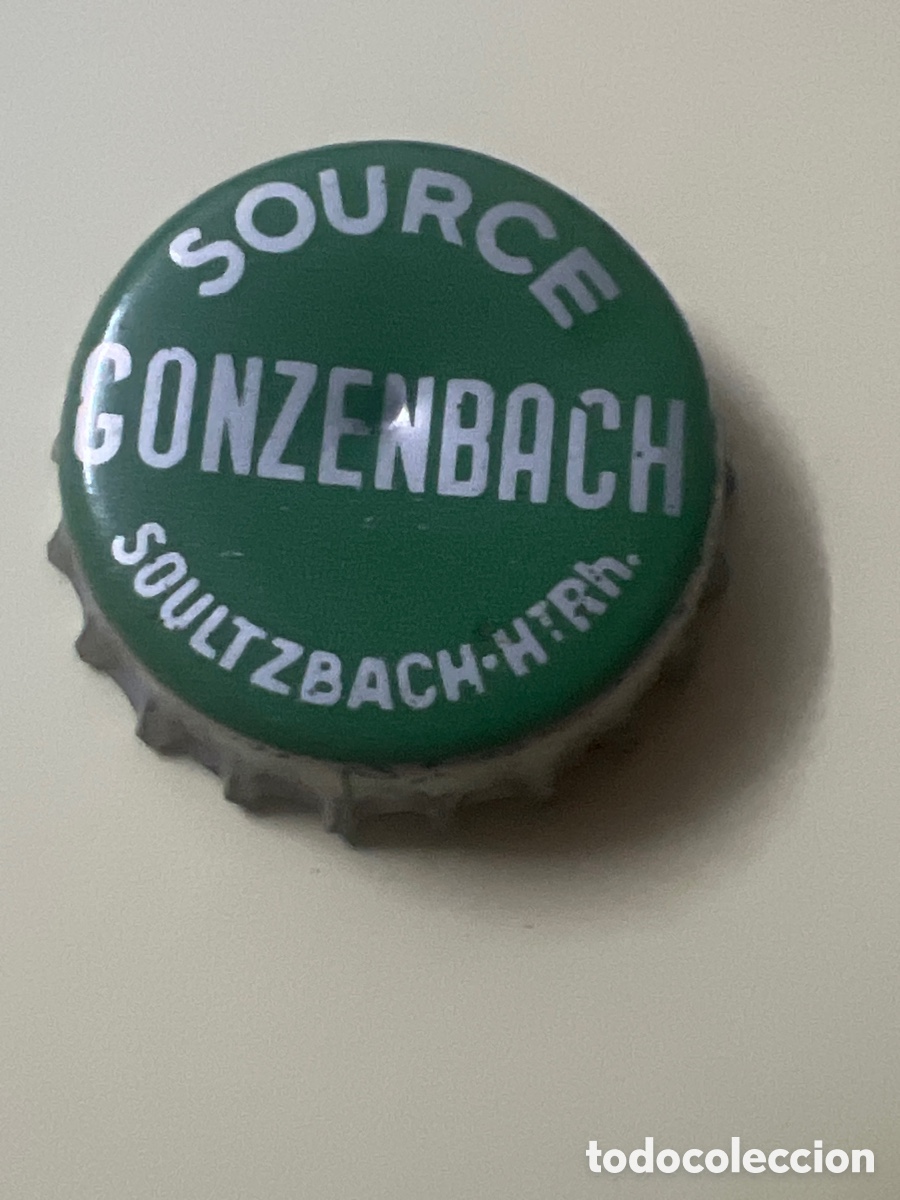 Otras botellas y bebidas antiguas de colecci&oacute;n: T4/X127/K6. CHAPA AGUA - FRANCIA - Gonzenbach Source Soultzbach - Ht-Rh.