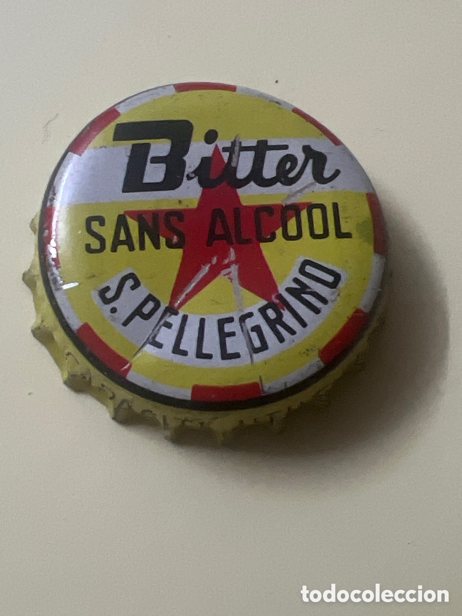 Otras botellas y bebidas antiguas de colecci&oacute;n: T4/X127/L4. CHAPA Soda/Refresco - Sanpellegrino Bitter Sans Alcool
