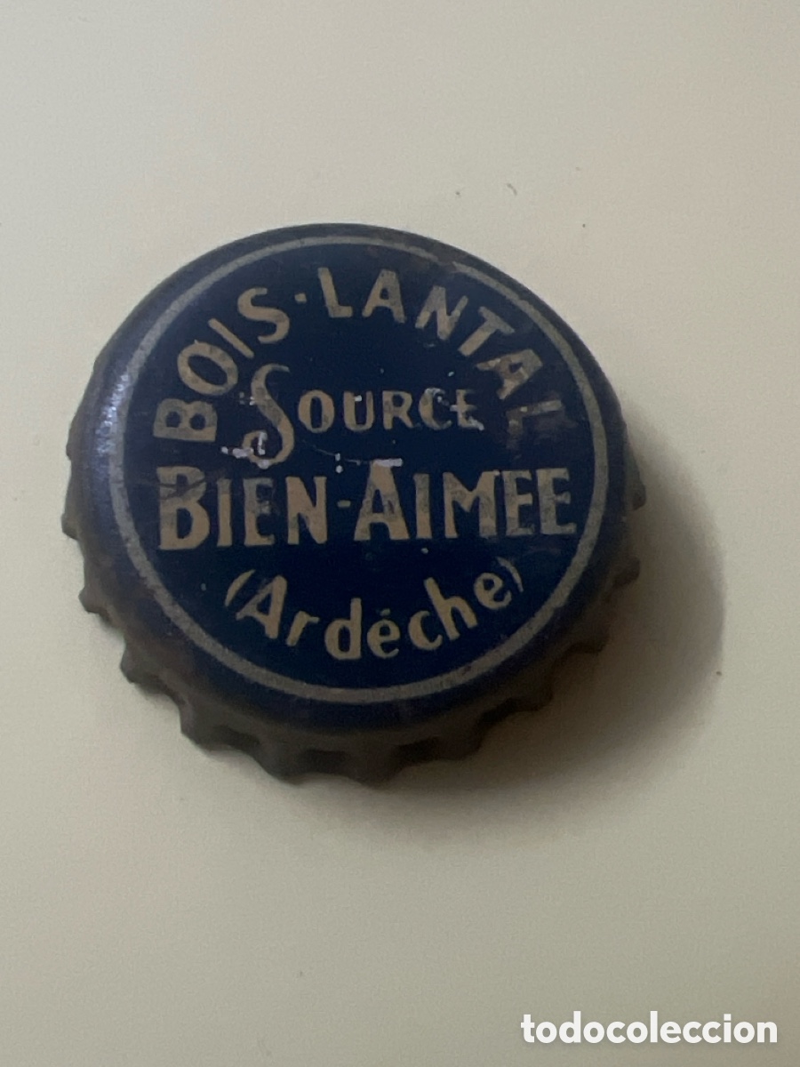 Otras botellas y bebidas antiguas de colecci&oacute;n: T4/X127/L6. CHAPA AGUA - FRANCIA - Source Bien-Aim&eacute;e Bois-Lantal (Ardeche)