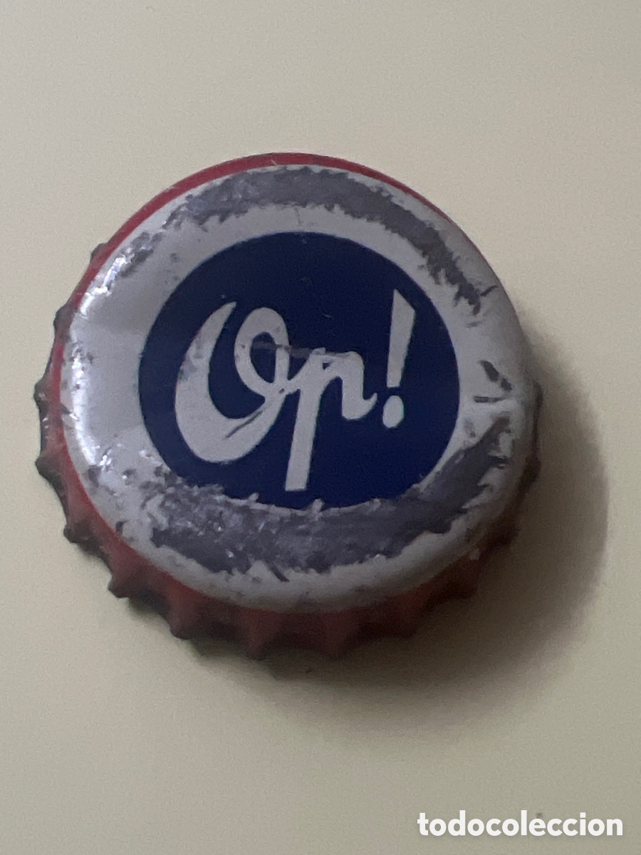 Otras botellas y bebidas antiguas de colecci&oacute;n: T4/X129/H1. CHAPA - Soda/Refresco - OP!