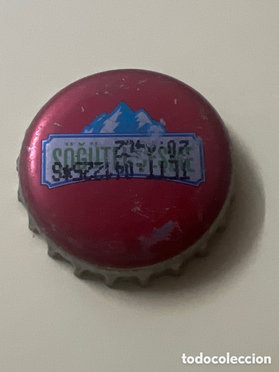 Otras botellas y bebidas antiguas de colecci&oacute;n: T4/X127/M3. CHAPA SODA REFRESCO - TURQU&Iacute;A - S&ouml;ğ&uuml;tl&uuml;&ccedil;eşme
