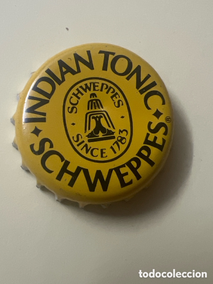 Otras botellas y bebidas antiguas de colecci&oacute;n: T4/X127/N1. CHAPA - Soda/Refresco - Schweppes Indian Tonic Schweppes Since 1783