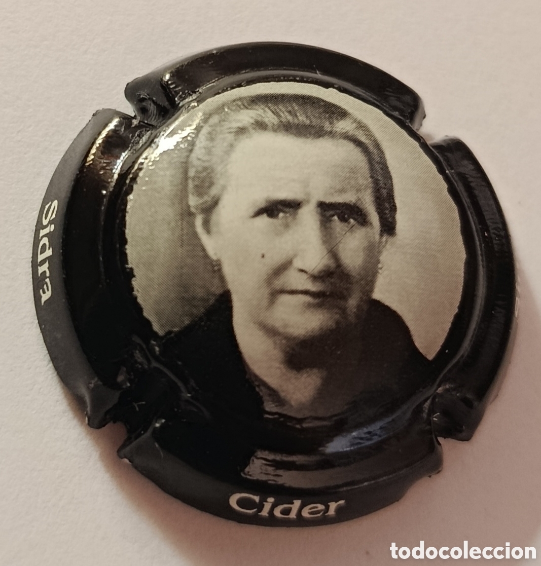 Otras botellas y bebidas antiguas de colecci&oacute;n: CHAPA SIDRA VIUDA DE ANGEL&Oacute;N