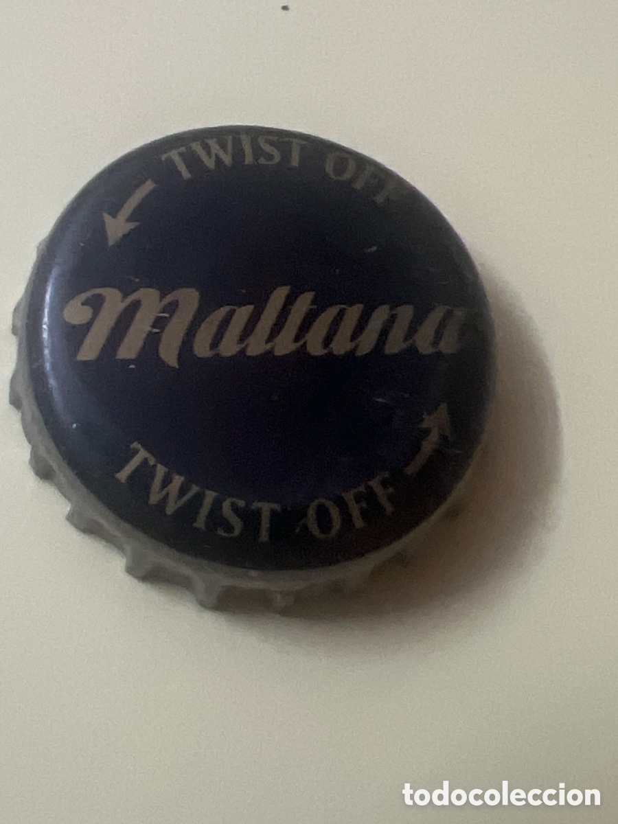 Otras botellas y bebidas antiguas de colecci&oacute;n: T4/X127/O4. CHAPA - Bebida de Malta - TURQU&Iacute;A - Maltana Twist Off