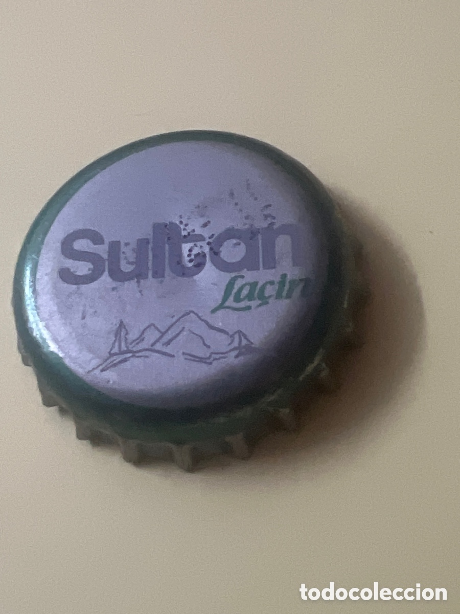 Otras botellas y bebidas antiguas de colecci&oacute;n: T4/X127/O5. CHAPA - Soda/Refresco - TURQU&Iacute;A - Sultan La&ccedil;in
