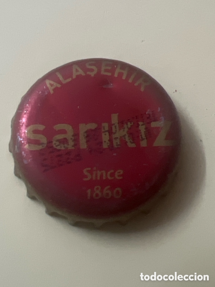 Otras botellas y bebidas antiguas de colecci&oacute;n: T4/X127/O6. CHAPA - Soda/Refresco - TURQU&Iacute;A - Sarıkız Alaşehir Since 1860