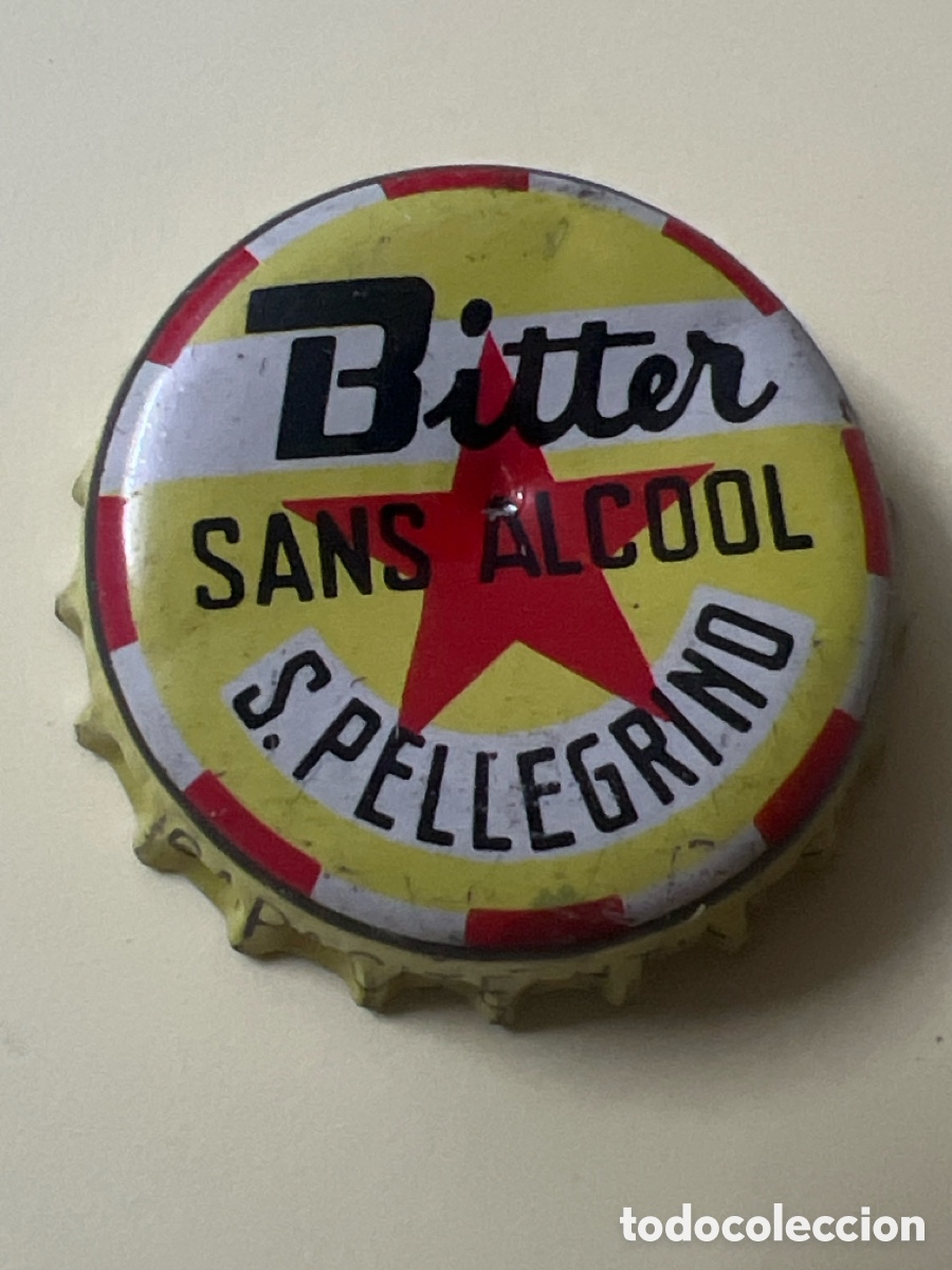 Otras botellas y bebidas antiguas de colecci&oacute;n: T4/X128/E2. CHAPA - Soda/Refresco - ITALIA - S. Pellegrino Bitter Sans Alcool