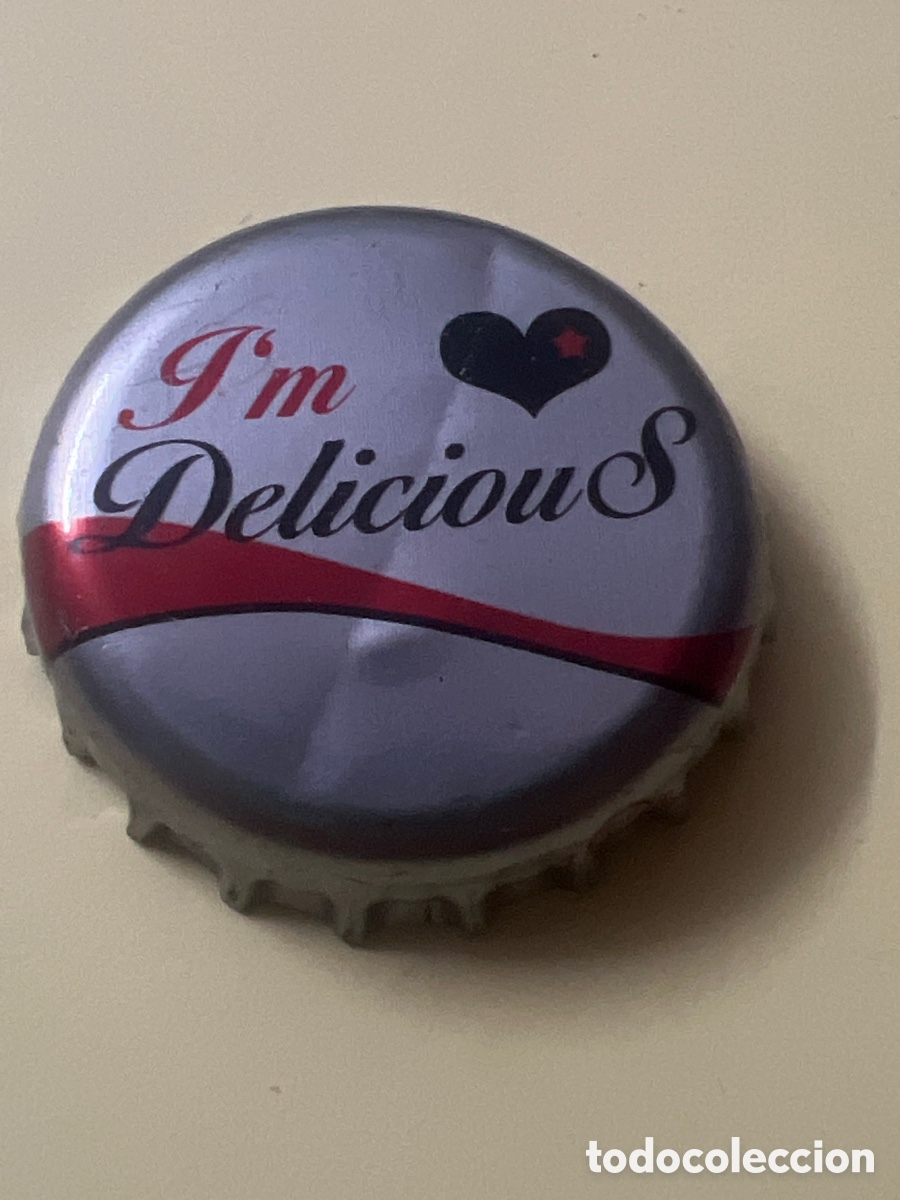 Otras botellas y bebidas antiguas de colecci&oacute;n: T4/X130/D4. CHAPA - Soda/Refresco - B&Eacute;LGICA - I'm delicious