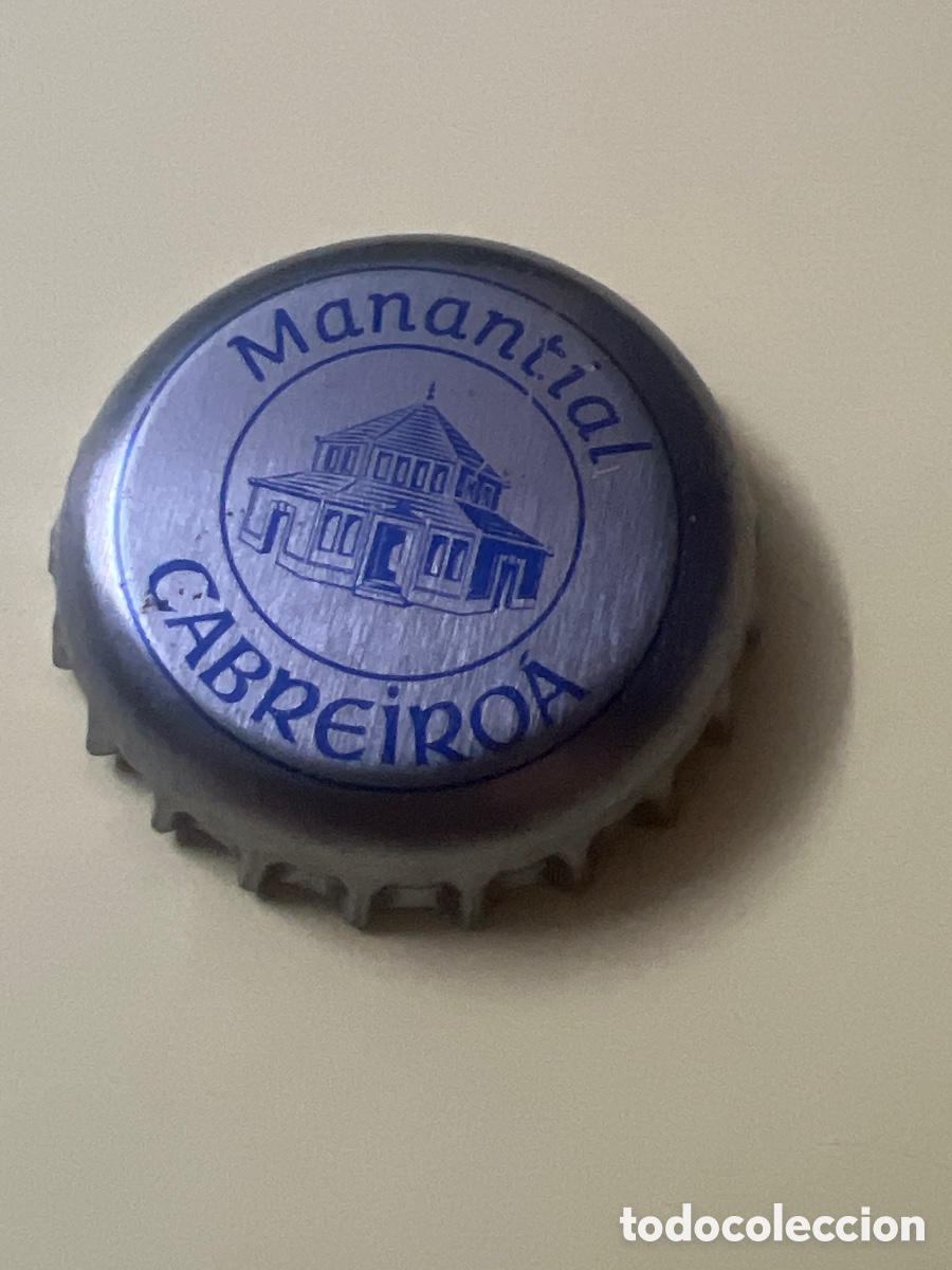 Otras botellas y bebidas antiguas de colecci&oacute;n: T4/X130/F4. chapa tap&oacute;n corona, agua manantial Cabreiroa