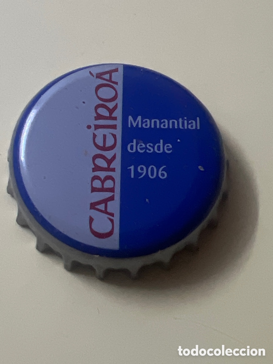 Otras botellas y bebidas antiguas de colecci&oacute;n: T4/X130/F5. CHAPA CORONA AGUA CABREIRO&Aacute;
