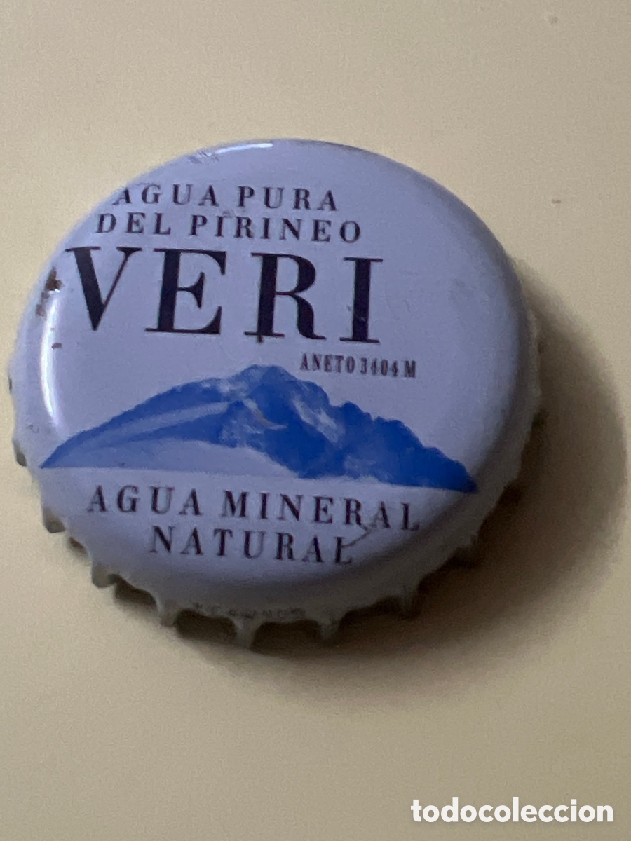 Otras botellas y bebidas antiguas de colecci&oacute;n: T32. chapa de agua veri, agua del Pirineo.
