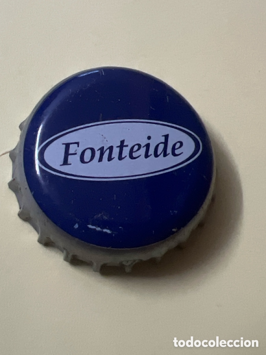Otras botellas y bebidas antiguas de colecci&oacute;n: T177. TAP&Oacute;N CORONA CHAPA AGUA FONTEIDE .TENERIFE.