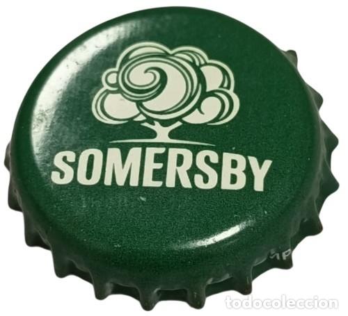 Otras botellas y bebidas antiguas de colecci&oacute;n: Capsule Crown Cap Cidre Somersby verte RP897 tap&oacute;n corona