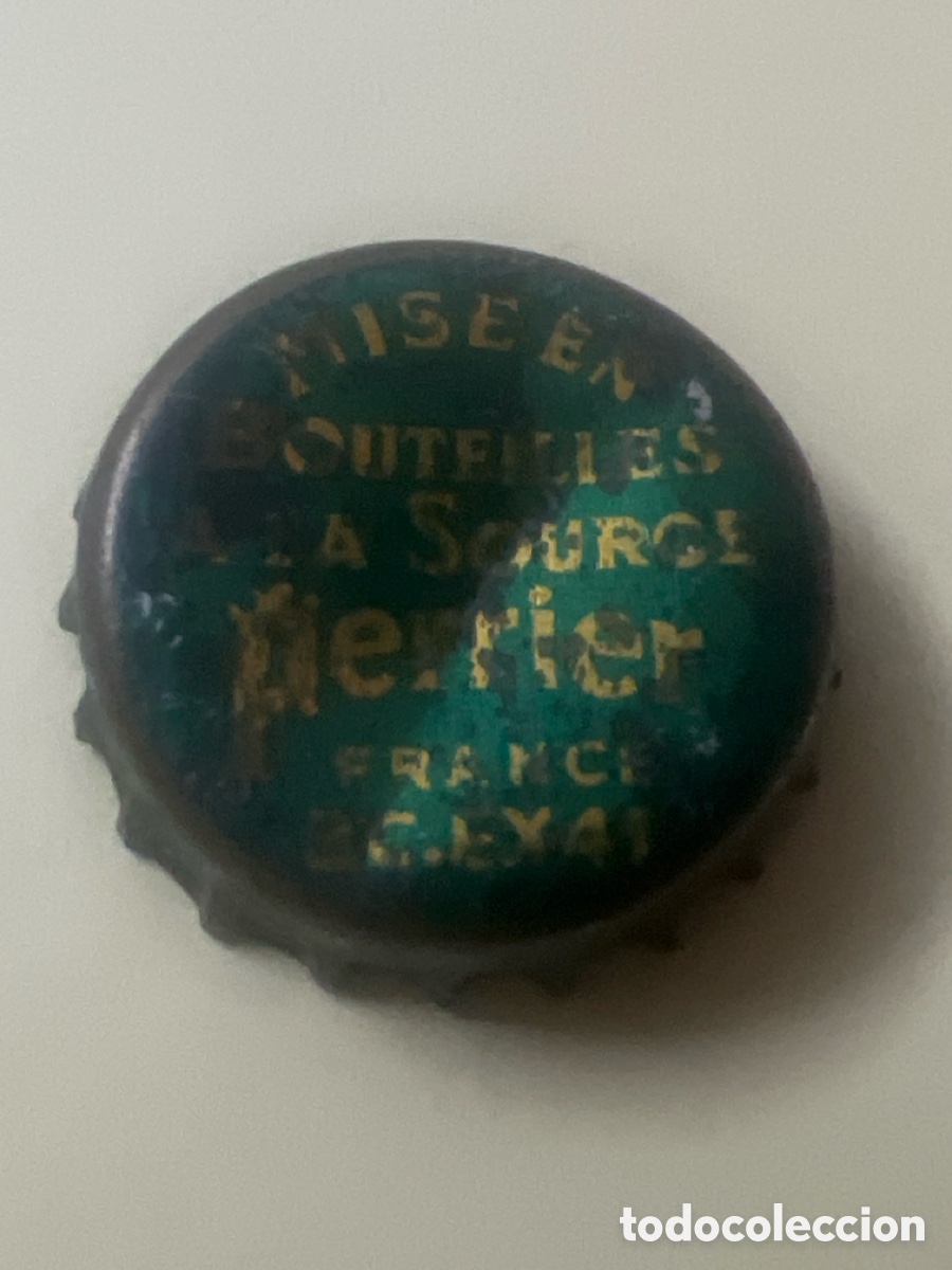 Otras botellas y bebidas antiguas de colecci&oacute;n: B143. CHAPA AGUA - Perrier Mise en Bouteilles a la Source France