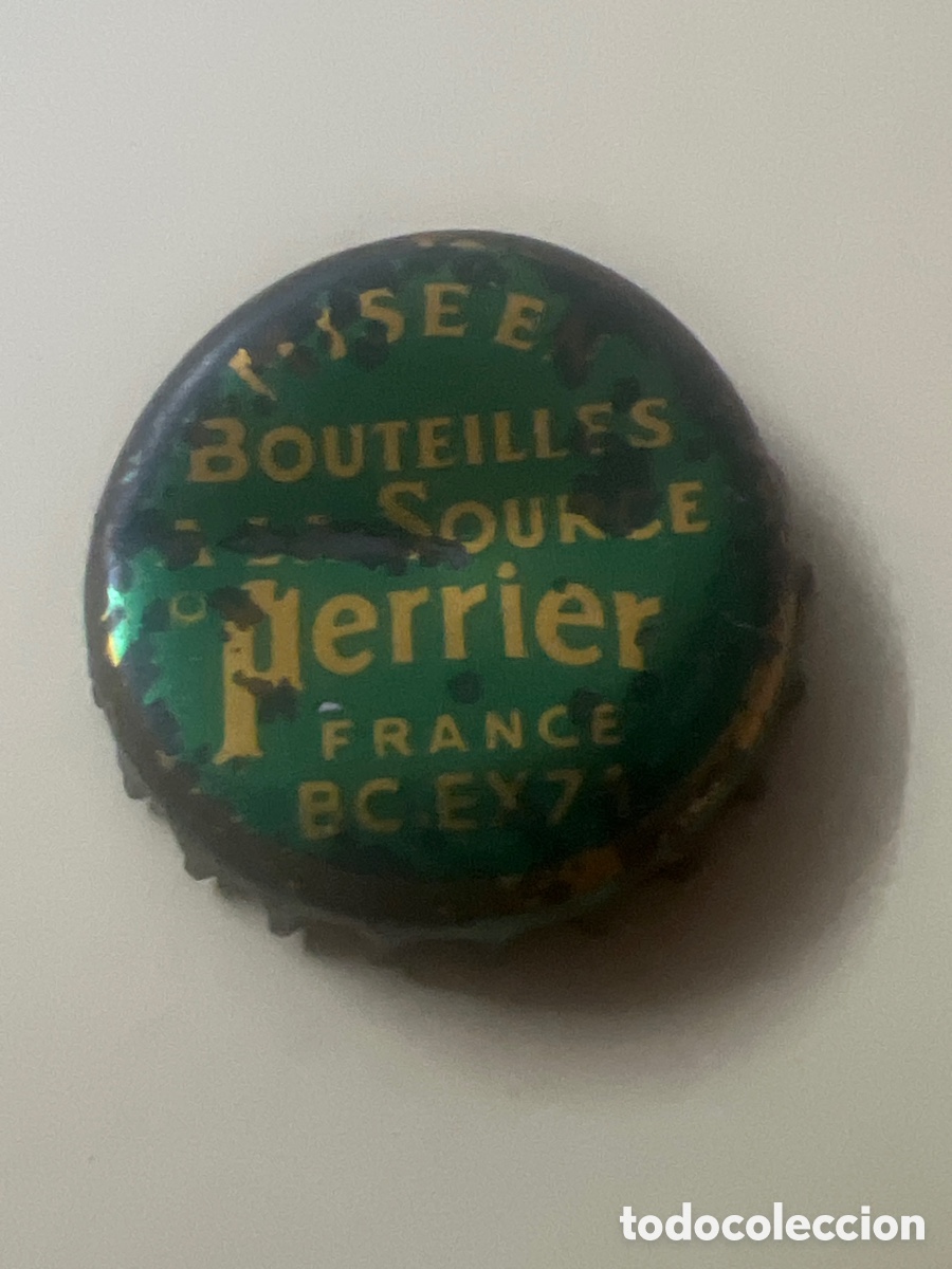 Otras botellas y bebidas antiguas de colecci&oacute;n: B205. CHAPA AGUA - Perrier Mise en Bouteilles a la Source France