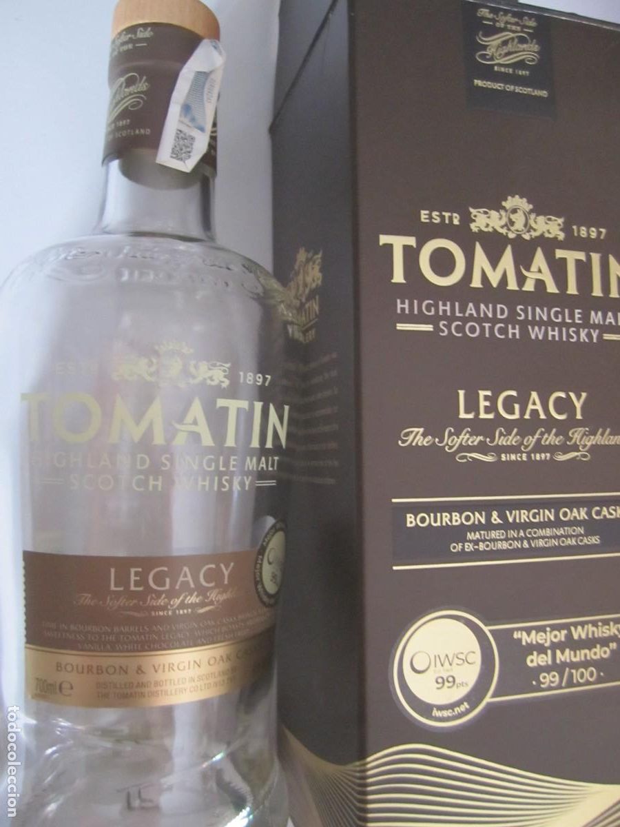 Collectionnisme d'Autres Bouteilles et Boissons : botella tomatin scotch whisky vacia en su caja original