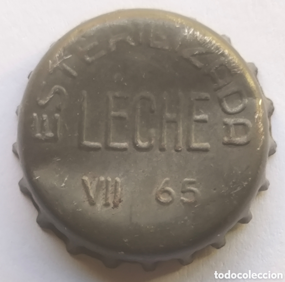 Collecting other Bottles and Drinks: TAP&Oacute;N CORONA LECHE ESTERILIZADA VII 65 CHAPA CORCHO TAP CROWN TAPPI KRONKORKEN C. 1965