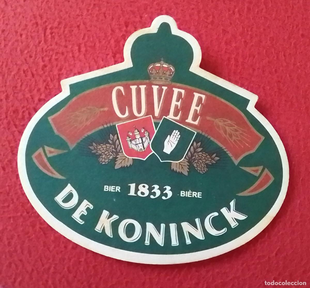 Sammeln andere Flaschen und Getr&auml;nke: ANTIGUO POSAVASOS COASTER MAT CERVEZA BIRRA CERVEJA BEER BIER BI&Egrave;RE..CUVEE DE KONINCK..TROQUELADO...