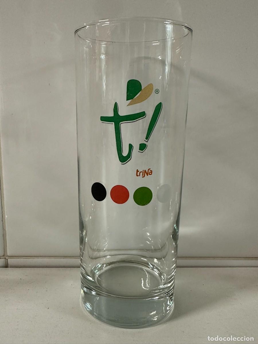 Otras botellas y bebidas antiguas de colecci&oacute;n: Vaso tubo publicidad TRINA