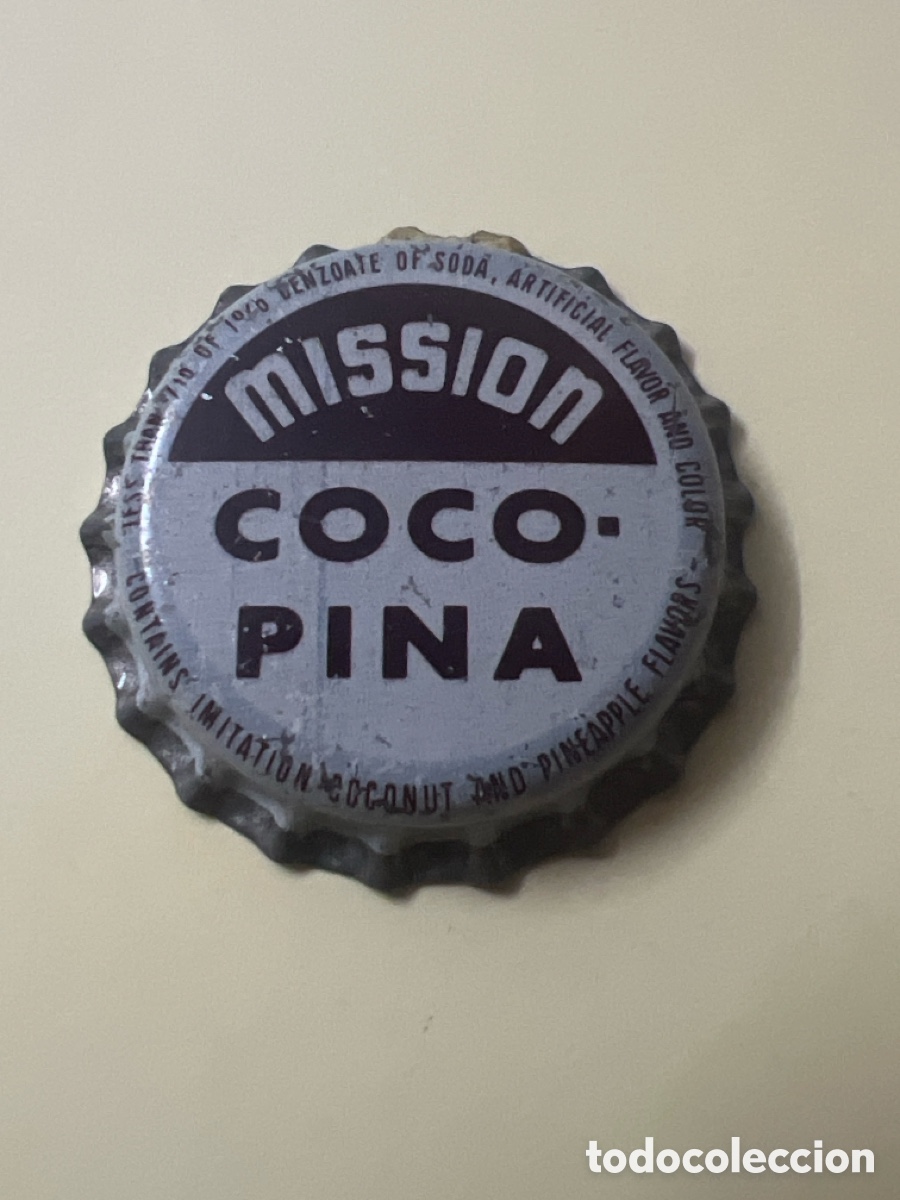 Collecting other Bottles and Drinks: Q175. CHAPA - Soda/Refresco - Estados Unidos - Mission Coco-Pina