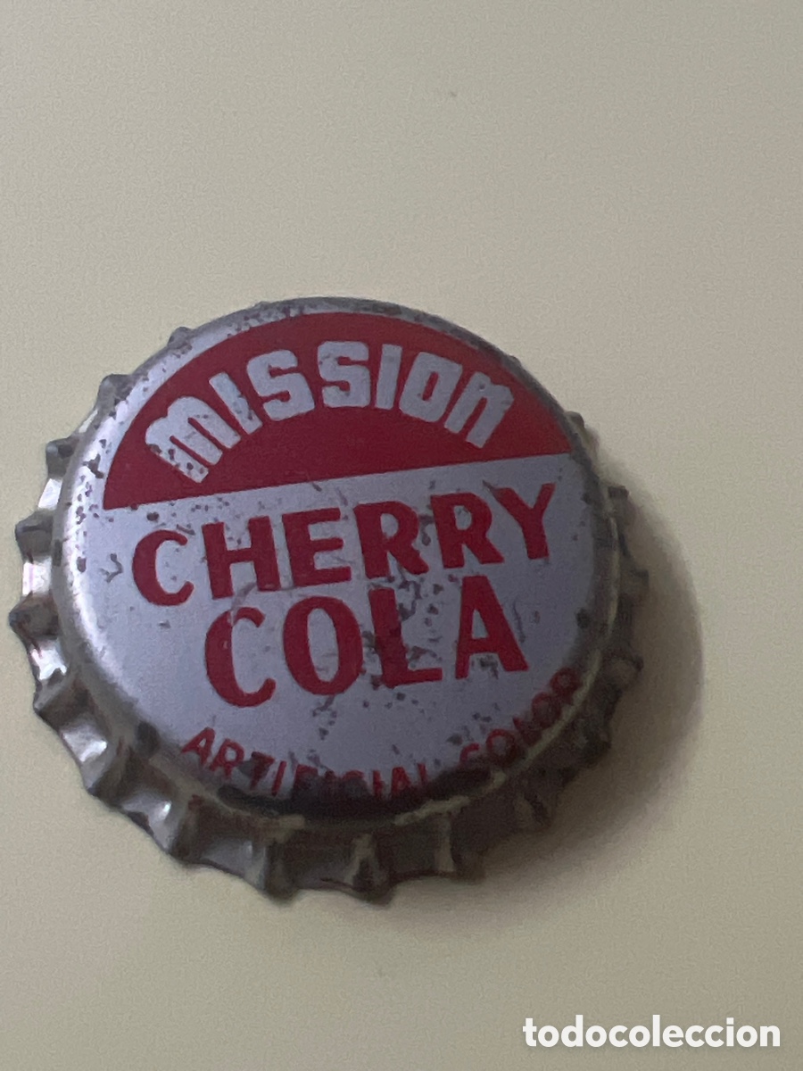 Otras botellas y bebidas antiguas de colecci&oacute;n: T534. CHAPA - Soda/Refresco - Estados Unidos - Mission Cherry Cola Artificial Color