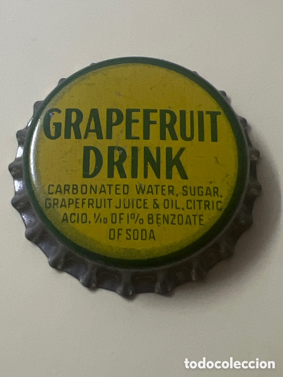 Otras botellas y bebidas antiguas de colecci&oacute;n: T865. CHAPA - Soda/Refresco - Estados Unidos - Grapefruit Drink