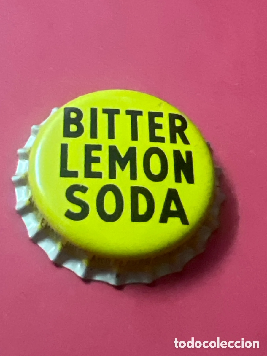 Otras botellas y bebidas antiguas de colecci&oacute;n: Q444. CHAPA - Soda/Refresco - Bitter Lemon Soda - Estados Unidos