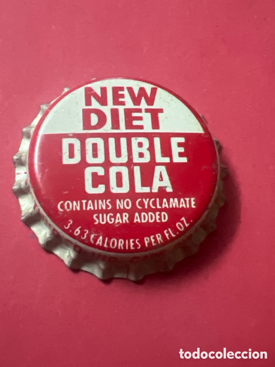 Otras botellas y bebidas antiguas de colecci&oacute;n: Q457. CHAPA - Soda/Refresco - Estados Unidos - NEW DIET DOUBLE COLA