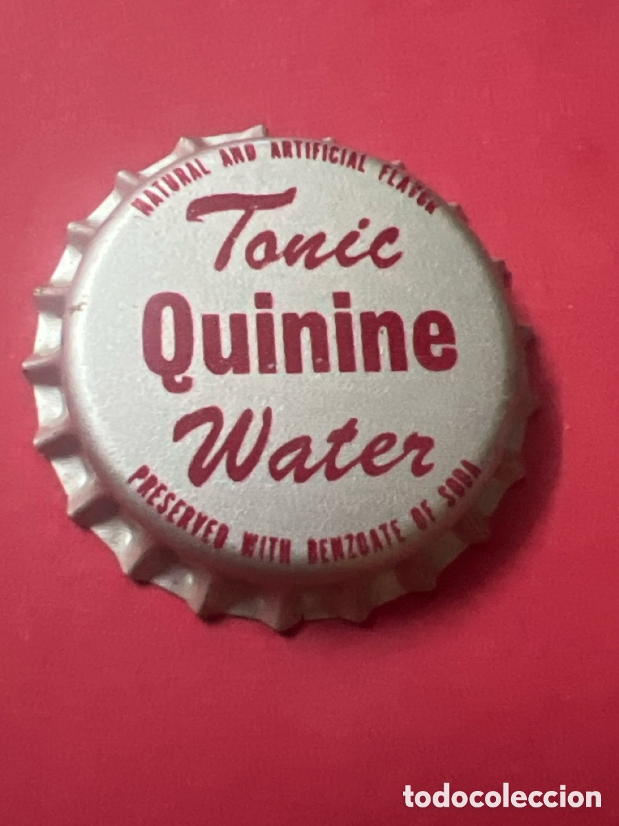 Otras botellas y bebidas antiguas de colecci&oacute;n: T155. CHAPA - Soda/Refresco - TONIC QUININE WATER - ESTADOS UNIDOS