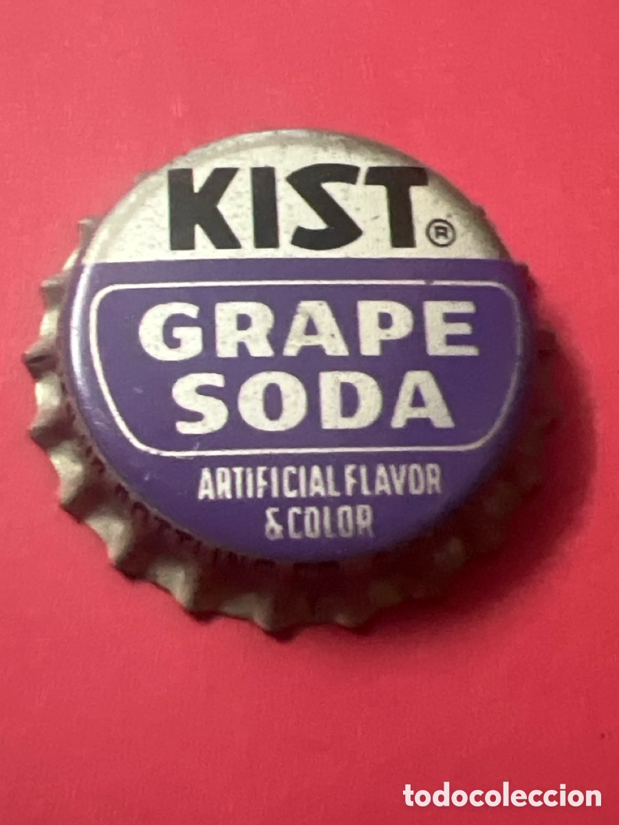 Otras botellas y bebidas antiguas de colecci&oacute;n: T224. CHAPA - Soda/Refresco - Kist Grape Soda - Estados Unidos