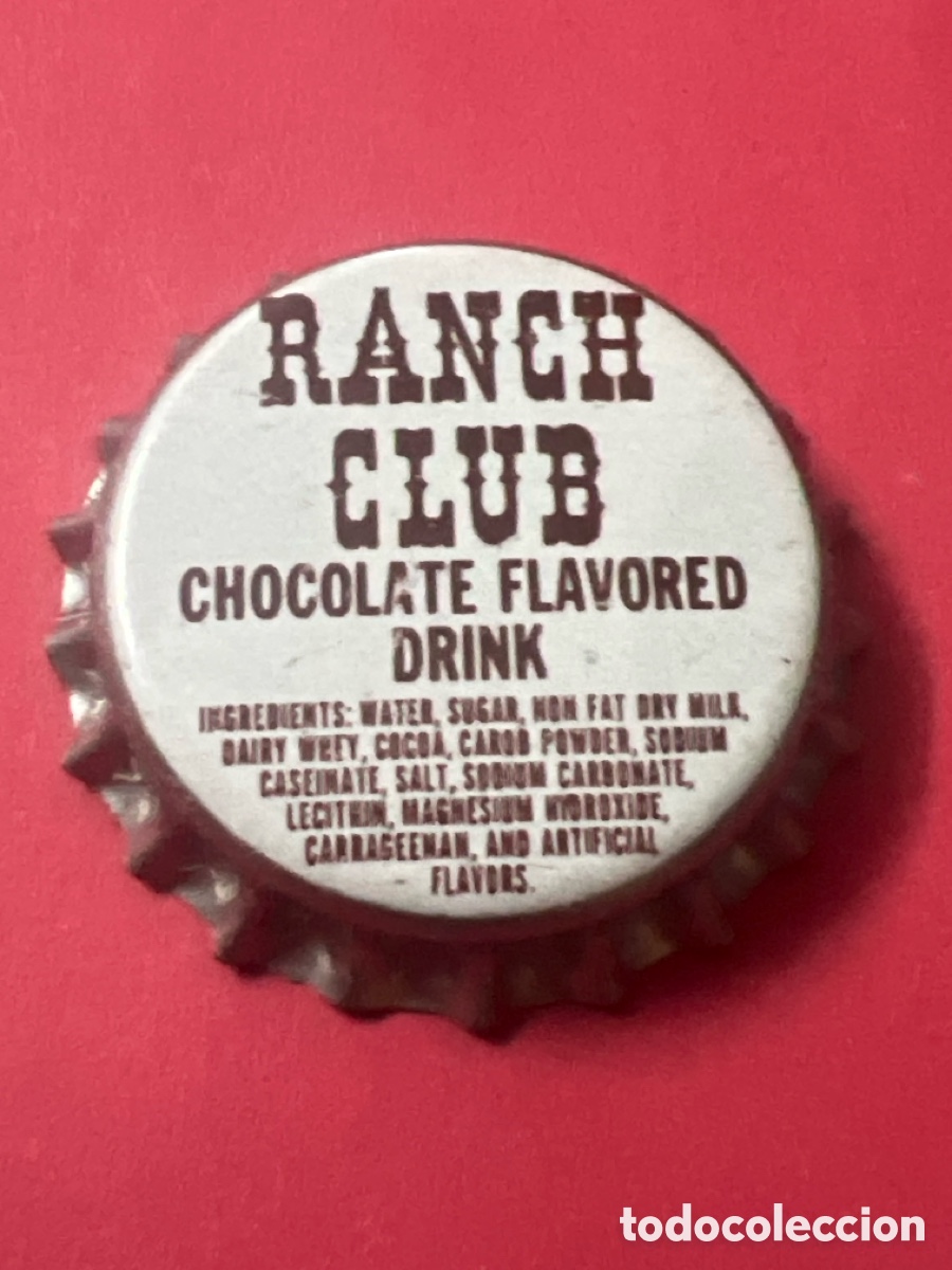 Otras botellas y bebidas antiguas de colecci&oacute;n: B283. CHAPA - Leche (y derivados) - Ranch Club Chocolate Flavored Drink Ingredients: water sugar...