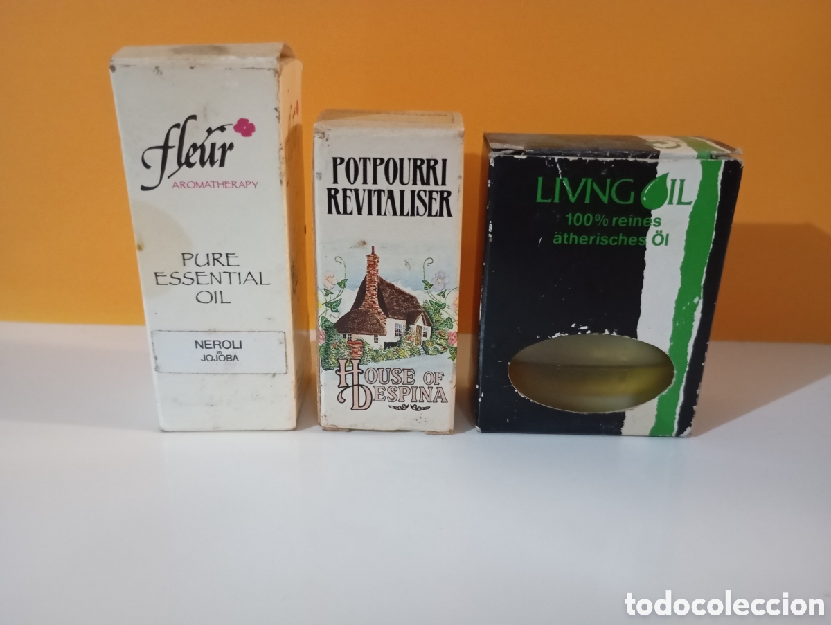 Otras botellas y bebidas antiguas de colecci&oacute;n: Frascos de aceites esencial y aromatizantes vintage