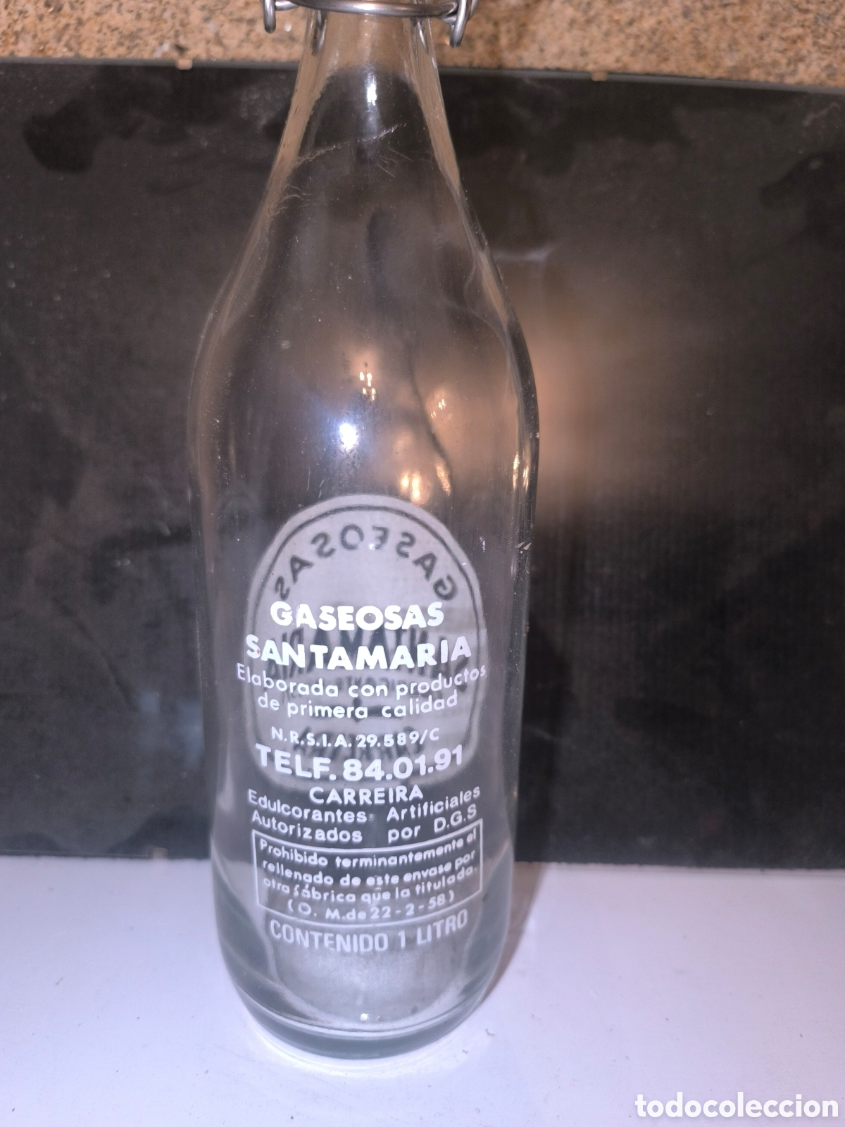Otras botellas y bebidas antiguas de colecci&oacute;n: Botella antigua de gaseosa - Foto 2