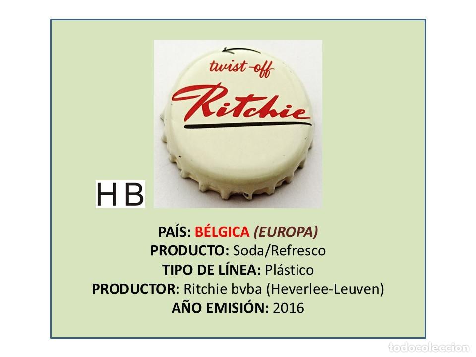 Otras botellas y bebidas antiguas de colecci&oacute;n: TAPON CORONA CAPSULA CHAPA SODA/REFRESCO RITCHIE (B&Eacute;LGICA)