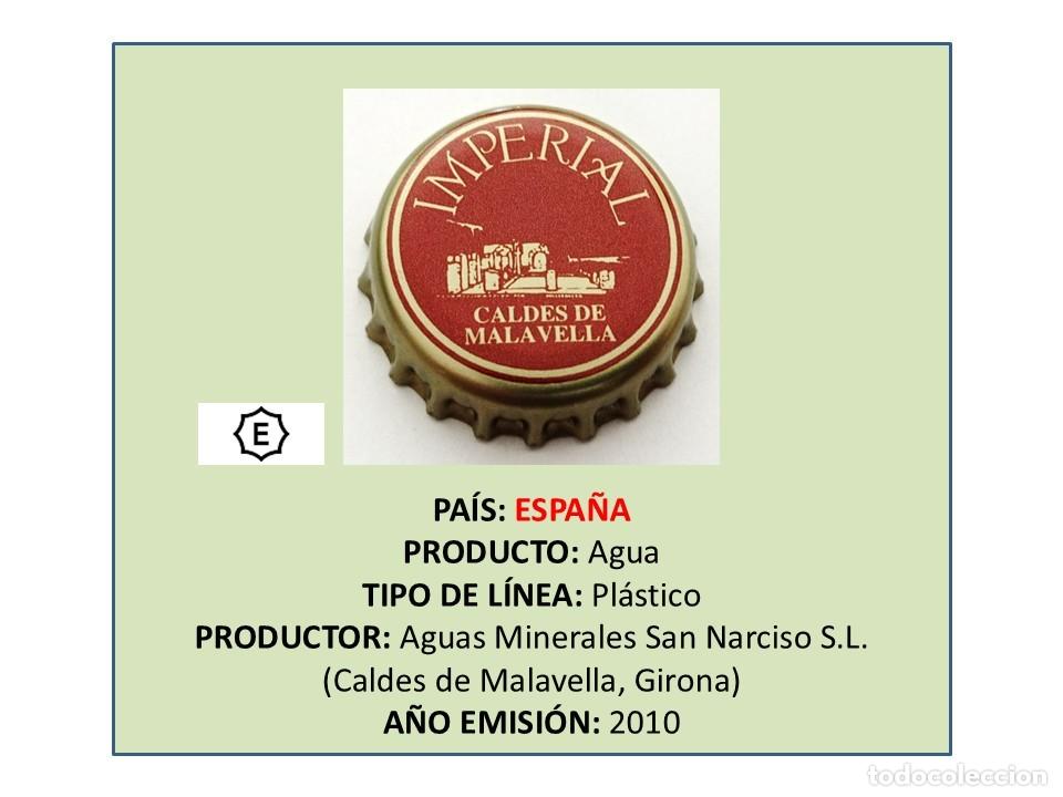 Otras botellas y bebidas antiguas de colecci&oacute;n: TAPON CORONA CAPSULA CHAPA AGUA MALAVELLA IMPERIAL (ESPA&Ntilde;A)